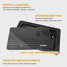 Load image into Gallery viewer, KOMONG Defrosting Tray for Frozen Meat - Light and Large(14 in) Thawing Plate with Drip Tray - Meat Thawing Board
