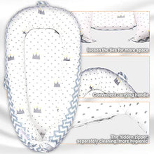 Load image into Gallery viewer, Mamibaby Baby Lounger Baby Nest 100% Soft Breathable Cotton Newborn Lounger Perfect for Co Sleeping,Portable Crib Baby Bed Bassinet Snuggle Bed for Travel,Suitable for 0-12 Months Infant
