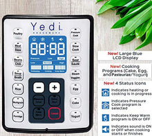Load image into Gallery viewer, Yedi 9-in-1 Total Package Instant Programmable Pressure Cooker, 6 Quart, Deluxe Accessory kit, Recipes, Pressure Cook, Slow Cook, Rice Cooker, Yogurt Maker, Egg Cook, Sauté, Steamer, Stainless Steel
