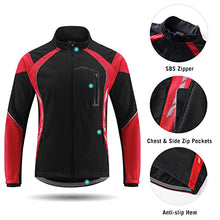 Load image into Gallery viewer, BALEAF Men's Winter Cycling Jackets Cold Weather Bike Pants Thermal Windproof Motorcycle Clothing Set Mountain Biking Red L
