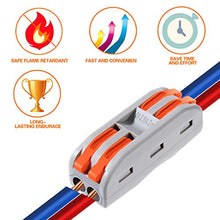 Load image into Gallery viewer, XHF Conductor Compact Connectors UL Certification Lever Connectors Nuts Electrical Connectors Wire Terminals for 2 Circuit Inline Splices 28-12 AWG (SPL-2, 10PCS)
