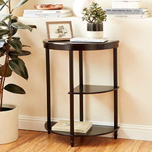 Load image into Gallery viewer, Frenchi Furniture Cherry 3-Tier Crescent ,Half Moon ,Hall / Console Table/End Table
