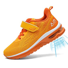Load image into Gallery viewer, PERSOUL Air Shoes for Boys Girls Kids Children Tennis Sports Athletic Gym Running Sneakers (Yellow Size 2.5 Child)
