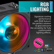 Load image into Gallery viewer, Cooler Master Hyper 212 Black Edition RGB CPU Air Cooler, SF120R RGB Fan, Anodized Gun-Metal Black, Brushed Nickel Fins, 4 Copper Direct Contact Heat Pipes for AMD Ryzen/Intel LGA1151
