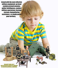 Load image into Gallery viewer, Click N' Play Military Campsite 35 Piece Play Set with Accessories.
