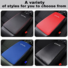 Load image into Gallery viewer, Horry Center Console Armrest Box Cover Panel Trim Waterproof Anti-Scratch Leather Protector Decoration Cover Interior Accessories for Honda Civic 2022（Red Stitches）, Black leather red line
