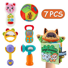 Load image into Gallery viewer, Earsam Baby Rattles and Teethers Set, Musical Phone Shaker Toy with Light for Infants, Early Educational Grab and Spin Rattles for Newborn Toddlers
