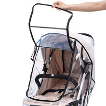 Load image into Gallery viewer, Bemece Stroller Rain Cover Universal, Baby Travel Weather Shield, Windproof Waterproof, Protect from Dust Snow (Black-M)
