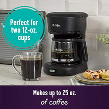 Load image into Gallery viewer, Mr. Coffee 2129512, 5-Cup Mini Brew Switch Coffee Maker, Black
