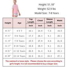 Load image into Gallery viewer, KID1234 Girls Swimsuit Two Piece Rashguard Swimwear Girls Bathing Suit UPF 50+ Beach Wear for Girls 13-14 Years Pink

