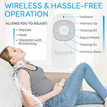 Load image into Gallery viewer, Smart Neck Massager with Heat - Cordless Rechargeable Trigger Point Deep Tissue Portable Neck Massager w/ Heat Vibration Shiatsu Acupressure Therapy, for Men &amp; Women - SereneLife SLNKMSG120
