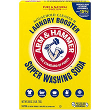 Load image into Gallery viewer, Arm &amp; Hammer Super Washing Soda Detergent Booster &amp; Household Cleaner, 55oz.
