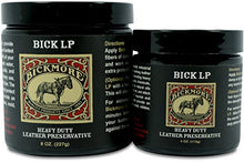 Load image into Gallery viewer, Bickmore Leather Conditioner, Scratch Repair Bick LP 4oz - Heavy Duty LP Leather Preservative | Leather Protector, Softener and Restorer Balm for Dry, Cracked, and Scratched Leather | Made in USA

