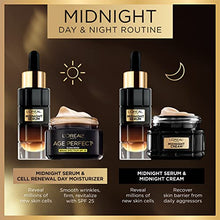 Load image into Gallery viewer, L'Oreal Paris Age Perfect Anti-Aging Midnight Face Serum 1 oz + Midnight Cream 1.7 oz, Smooths Wrinkles &amp; Firms Skin + Eye Cream &amp; Serum Sample
