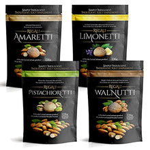 Load image into Gallery viewer, Piccola Cucina Regali Assorted Italian Almond Macaroon Cookies - 4 Pack (Almond, Lemon Lavender, Pistachio, Maple Walnut) Gluten Free, Dairy Free
