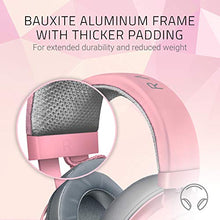 Load image into Gallery viewer, Razer Kraken Gaming Headset: Lightweight Aluminum Frame - Retractable Noise Isolating Microphone - For PC, PS4, Nintendo Switch - 3.5 mm Headphone Jack - Quartz Pink
