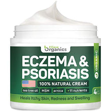 Load image into Gallery viewer, Psoriasis &amp; Eczema Cream - Natural Eczema Treatment with Tea Tree Oil, MSM, Honey &amp; Arnica - Made in USA - Powerful Dermatitis, Irritation &amp; Psoriasis Treatment - Steroid-Free Psoriasis Cream - 4OZ
