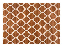 Load image into Gallery viewer, Anji Mountain Chair Mat Rug'd Collection, 1/4" Thick - For Low Pile Carpets &amp; Hard Surfaces, Nizwa , Brown and Ivory Trellis
