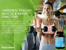 Load image into Gallery viewer, BioEmblem Triple Magnesium Complex | 300mg of Magnesium Glycinate, Malate, &amp; Citrate for Muscle Relaxation, Sleep, Calm, &amp; Energy | High Absorption | Vegan, Non-GMO | 90 Capsules
