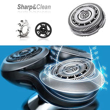 Load image into Gallery viewer, SH90 Replacement Heads for Philips Norelco 9000 Series Shaver, S9300,S9700,S8950,SW9700,SW6700,9000 Shaver Replacement Blades Sh90/70 Electric Razor Blades Replace for Men,6 Pack &amp; 2 Brush
