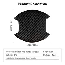 Load image into Gallery viewer, LECART 4PCS Premium Car Door Cup Scratch Protector TPU Carbon Fiber Like 3D Stickers Universal Auto Door Cup Scratch Protection Cover Guard Film for BENZ AUDI JEEP BMW LEXUS FORD BUICK SUV Truck Black
