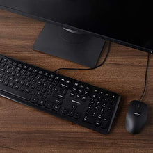 Load image into Gallery viewer, Amazon Basics USB Wired Computer Keyboard and Wired Mouse Bundle Pack
