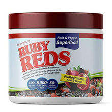 Load image into Gallery viewer, Ruby Reds | Delicious Reds Powder Fruit &amp; Vegetable Supplement with Potent Vitamins, Minerals, Enzymes, Herbs, Nutrients and Probiotics for Overall Health 11 oz. (30 Servings)
