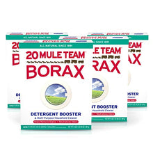Load image into Gallery viewer, 20 Mule Team All Natural Borax Laundry Detergent Booster &amp; Multi-Purpose Household Cleaner, 65 Ounce, 4 Count
