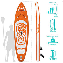 Load image into Gallery viewer, FunWater SUP Inflatable Stand Up Paddle Board 10'x31''x6'' Ultra-Light Inflatable Paddleboard with ISUP Accessories,Fins,Adjustable Paddle, Pump,Backpack, Leash, Waterproof Phone Bag,Kayak Seat

