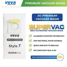 Load image into Gallery viewer, VEVA 30 Pack Premium SuperVac Vacuum Bags Style 7 Paper Bag Compatible with Bissell Uprights Vacuums, Part # 32120
