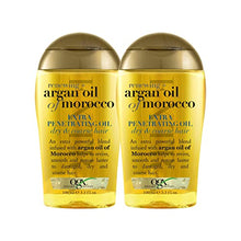 Load image into Gallery viewer, OGX Set of 2 Extra Strength Renewing + Argan Oil of Morocco Penetrating Hair Oil Treatment, Deep Moisturizing Serum for Dry, Damaged &amp; Coarse Hair, Paraben-Free, Sulfated-Surfactants Free, 3.3 Fl Oz
