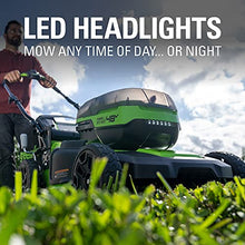 Load image into Gallery viewer, Greenworks 48V 20" Brushless Cordless Push Lawn Mower, (2) 4.0Ah USB Batteries (USB Hub) and Dual Port Rapid Charger Included (2 x 24V)
