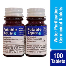 Load image into Gallery viewer, Potable Aqua Germicidal Water Purification Tablets - 50 Count Twin Pack
