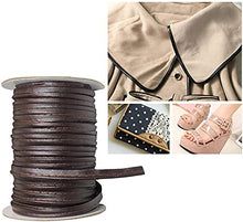Load image into Gallery viewer, Backbayia 50 Yards PU Leather Single Fold Bias Tape Continuous Bulk Spool for Sewing, Seaming, Binding, Hemming, Piping, Quilting, Decorating DIY Craft (Brown)
