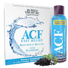 Load image into Gallery viewer, Buried Treasure ACF Advanced Immune Response with Vitamin C, Elderberry, Echinacea and Herbal Blend for Complete Rapid Immune Support Dietary Supplement | Package of 7 2 oz Bottles | 14 Servings
