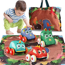 Load image into Gallery viewer, Toy Life Plush Elephant Baby Toys - Newborn Baby Musical Toys for Baby 0 to 36 Months &amp; Soft Dinosaur Pull Back Cars for Toddlers 1-3 Baby Car Toy Soft Pull Back Vehicles Dinosaur Toys for Tod
