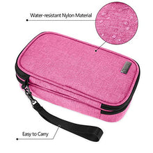 Load image into Gallery viewer, Teamoy Travel Makeup Brush Bag(up to 8.5"), Professional Cosmetic Artist Organizer Case with Handle Strap for Makeup Brushes and Beauty Supplies-Small, Pink(No Accessories Included)
