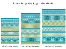 Load image into Gallery viewer, Green Decore Prime Plastic Stain Proof Reversible Fade Resistant Premium Patio Outdoor Rug (Turquoise Blue Green, 6x9)
