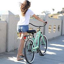 Load image into Gallery viewer, sixthreezero Around The Block Women's Single-Speed Beach Cruiser Bicycle, 26" Wheels, Cream with Black Seat and Grips
