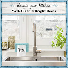 Load image into Gallery viewer, Home Acre Designs Sponge Holder for Kitchen Sink - Ceramic Porcelain Cup for Sponges - Rustic Farmhouse Decor - White

