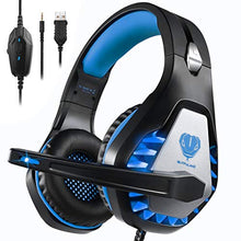 Load image into Gallery viewer, Pacrate Gaming Headset for Xbox One,Xbox Series X,PS4, PS5,PC, Mac,Laptop with Noise Cancelling Mic - Surround Gaming Headphones - Soft Memory Over Ear PS4 Headset with LED Light for Child, Men, Women
