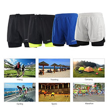 Load image into Gallery viewer, Lixada Men's 2-in-1 Running Shorts Quick Drying Breathable Active Training Exercise Jogging Cycling Shorts Blue
