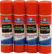 Load image into Gallery viewer, Elmer's Disappearing Purple School Glue Sticks, 0.24 oz Each, 4 Sticks per Pack (E543)
