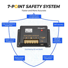 Load image into Gallery viewer, BougeRV Li 30Amp 12V/24V PWM Solar Charge Controller, Negative Ground Solar Panel Battery Regulator, with Backlit LCD Display, Adjustable Parameter, Dual USB Port, Charge Controller for Solar Panel
