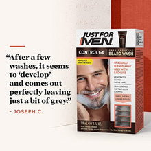 Load image into Gallery viewer, Just For Men Control GX Grey Reducing Beard Wash Shampoo, Gradually Colors Mustache and Beard, Leaves Facial Hair Softer and Fuller, 4 Fl Oz - Pack of 3 (Packaging May Vary)
