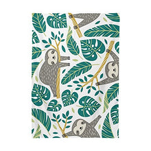 Load image into Gallery viewer, ALAZA Cute Sloths Tropical Palm Leaves Tablecloth Fabric Table Cover Rectangle Tablecloth 60 x 120 inch
