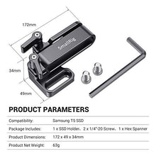 Load image into Gallery viewer, SMALLRIG Mount Bracket SSD Holder for Samsung T5 SSD with 1/4”-20 Threads, Compatible with SMALLRIG Cage for BMPCC 4K &amp; 6K and Z CAM (New Version) – 2245B
