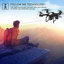 Load image into Gallery viewer, GPS FPV RC Drone with Camera Live Video and GPS Return Home Quadcopter with Adjustable Wide-Angle 720P HD WiFi Camera- Follow Me, Altitude Hold, Intelligent Battery Long Control Range by Super Joy
