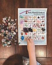 Load image into Gallery viewer, Dancing Bear Rock &amp; Mineral Collection Activity Kit (200+Pcs) with Geodes, Shark Teeth Fossils, Arrowheads, Crystals, Gemstones for Kids, Rock Book, Treasure Hunt ID Sheet, STEM Science Education
