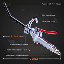 Load image into Gallery viewer, High Volume Air Blow Gun Alluminum Rubber Guard Air Flow Nozzle,Industrial Household Air Blower Gun,Pneumatic Air Compressor Accessories Dust Cleaning Tool
